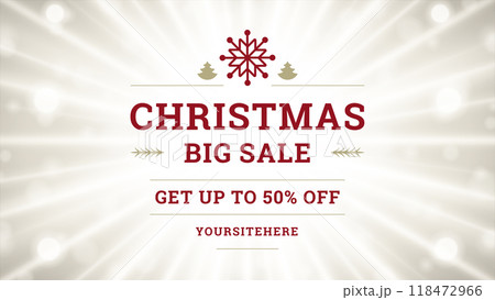 Christmas seasonal big sale vintage web banner flash light snowflakes explosion vector Christmas seasonal big sale vintage web banner flash light snowflakes explosion vector 118472966