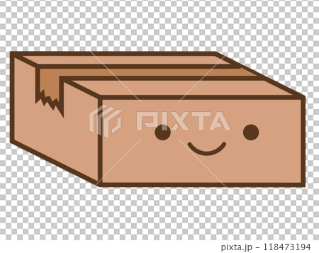 かわいい段ボール かわいい段ボール 118473194