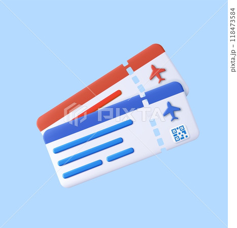 3d Air plane ticket. 3d Air plane ticket. 118473584