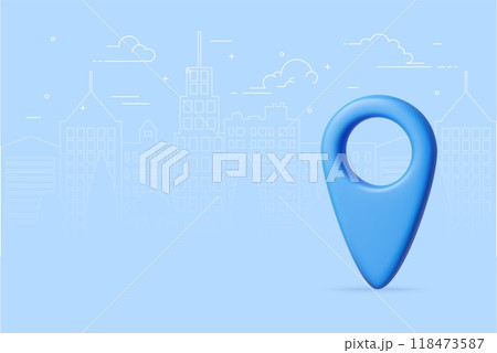 3d Mark location. Locate pin gps map. 118473587