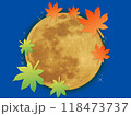 満月と紅葉 118473737