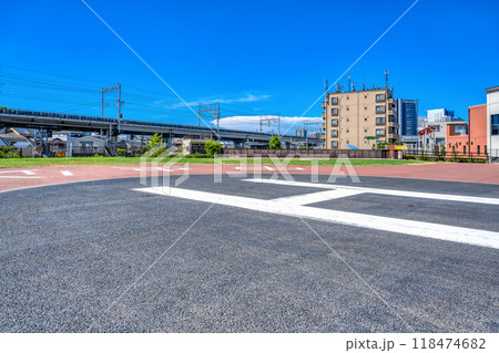 東京都品川区の都市風景　しながわ中央公園 118474682