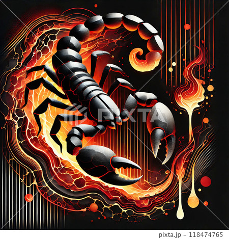Magma Scorpio Star Sign 118474765