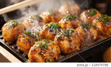 美味しそうなたこ焼き 118474796