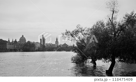 High water levels on Vltava river after storm Boris caused torrential rains and floods in Prague, Czech Republic High water levels on Vltava river after storm Boris caused torrential rains and floods in Prague, Czech Republic 118475409