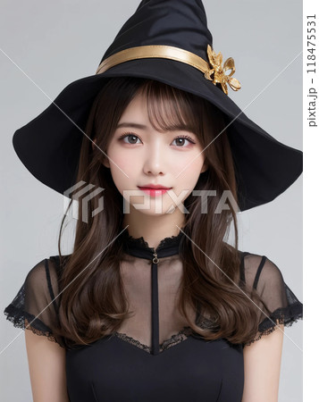 魔女のコスプレしたロングヘアの港区女子 魔女のコスプレしたロングヘアの港区女子 118475531