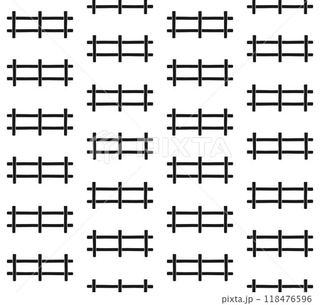 Vector seamless pattern of hand drawn fence Vector seamless pattern of hand drawn fence 118476596