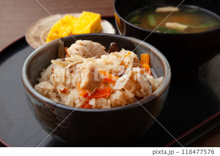 鳥牛蒡ご飯 118477576