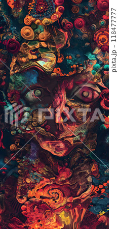 saturated colorful mad abstract background, random different shapes and objects, hallucinations of ancient shaman after mushroom overdose saturated colorful mad abstract background, random different shapes and objects, hallucinations of ancient shaman after mushroom overdose 118477777