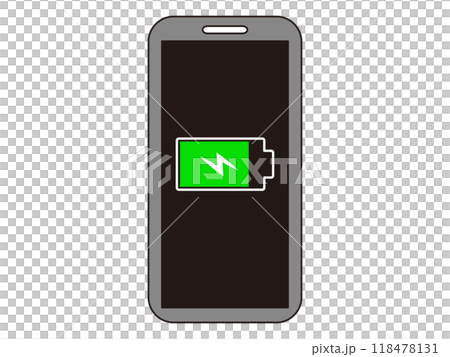 シンプルなバッテリ充電中画面のイラスト素材 シンプルなバッテリ充電中画面のイラスト素材 118478131