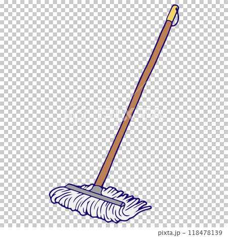 床掃除するモップのイラスト 118478139