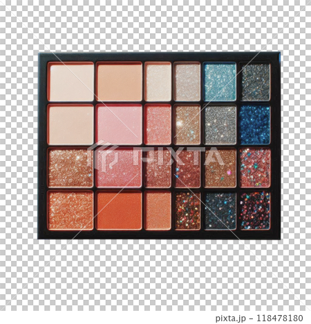 Bright colorful shadows for makeup isolated on white background 118478180