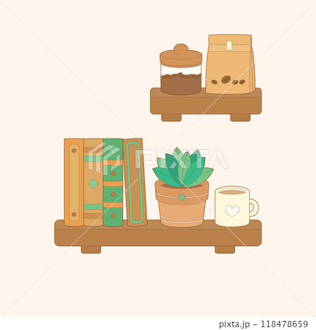 brown plant bookshelf brown plant bookshelf 118478659