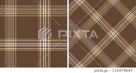 Plaid seamless vector pattern set. 118479047