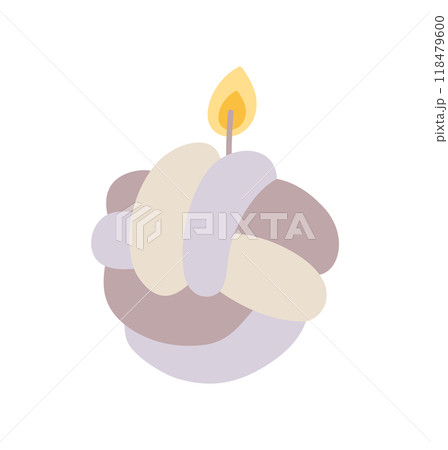 aesthetics hand drawn candle. Colored Vector flat illustration isolated on background. decorative element for greeting card, web, christmas, wedding, birthday, valentine day aesthetics hand drawn candle. Colored Vector flat illustration isolated on background. decorative element for greeting card, web, christmas, wedding, birthday, valentine day 118479600