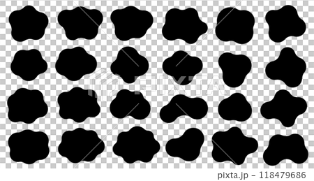 Shape Black Metaball Abstract Shape Frame 118479686