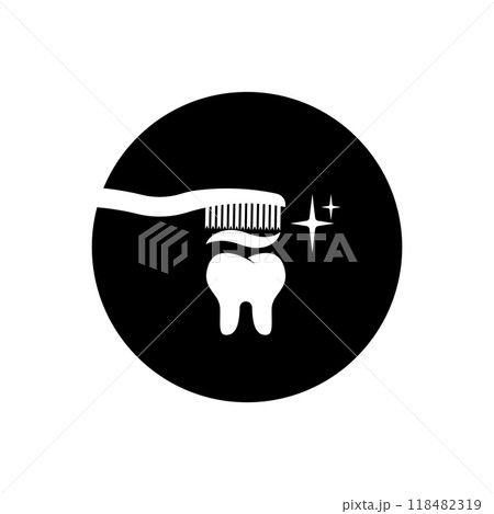 Toothbrush and toothpaste icon Toothbrush and toothpaste icon 118482319