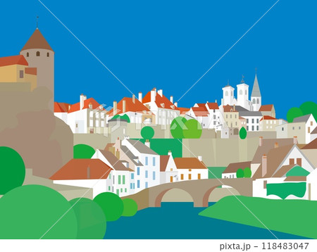 スミュール・アン・ノーソワ　semur en auxois　ブルゴーニュ　フランス 118483047