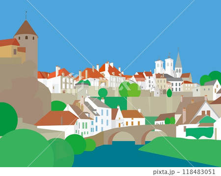 スミュール・アン・ノーソワ semur en auxois ブルゴーニュ フランス スミュール・アン・ノーソワ semur en auxois ブルゴーニュ フランス 118483051