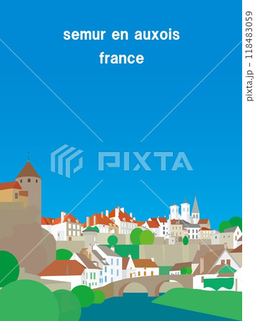 スミュール・アン・ノーソワ　semur en auxois　ブルゴーニュ　フランス 118483059