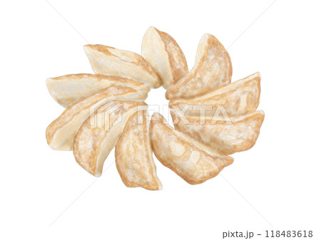 丸く並べた餃子 丸く並べた餃子 118483618