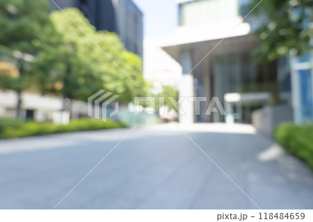 ビジネス街の背景ぼかし 118484659