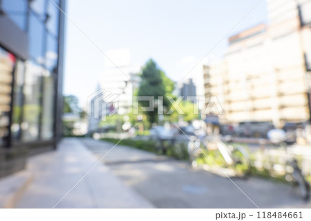 ビジネス街の背景ぼかし 118484661
