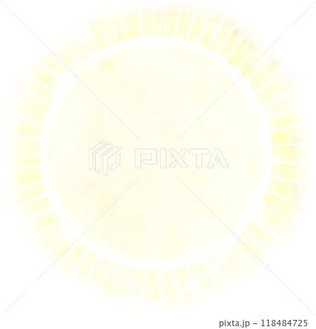 リアルな白い太陽のイラスト素材 118484725