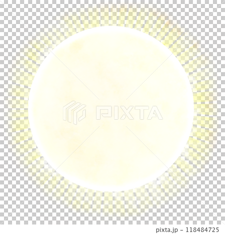 Realistic white sun illustration material 118484725