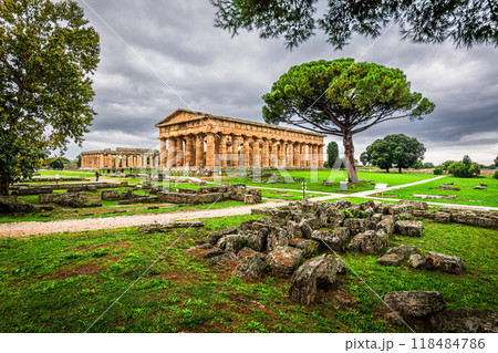 Temple of Hera in Paestum, Italy 118484786