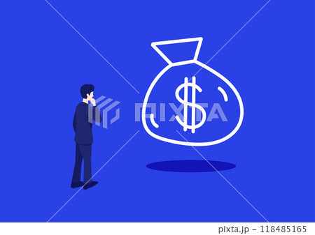 お金を稼ぐビジネスマン お金を稼ぐビジネスマン 118485165