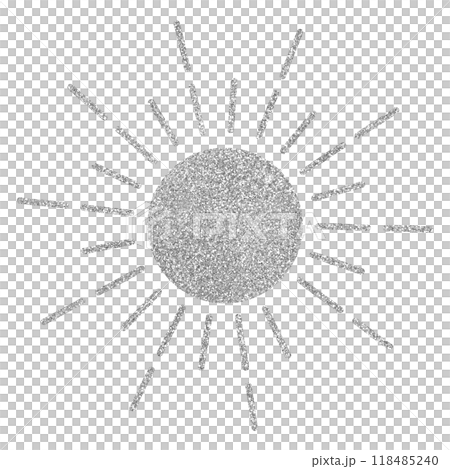 插畫素材太陽銀 118485240
