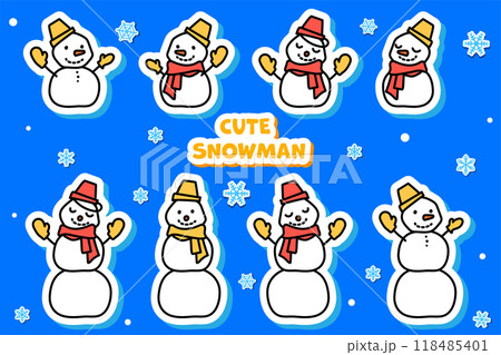 雪だるま かわいい 冬 雪 雪だるま かわいい 冬 雪 118485401