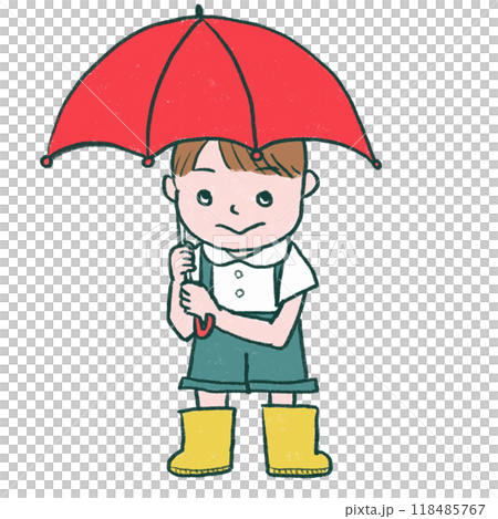 打傘的小孩插畫 打傘的小孩插畫 118485767