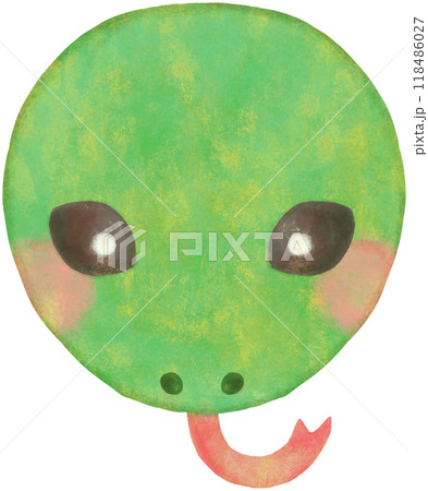 かわいいヘビのイラスト 顔 118486027