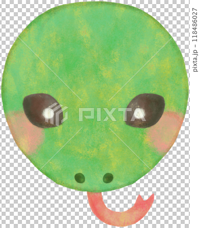 かわいいヘビのイラスト 顔 118486027