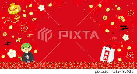 巳年の初売りセールの背景イラスト 118486029