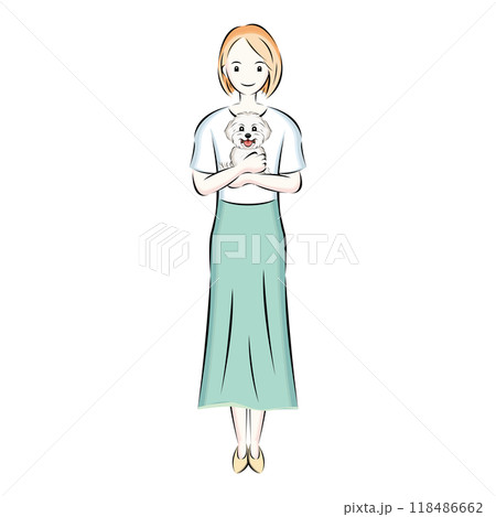 マルチーズとペットオーナー(飼い主) 118486662