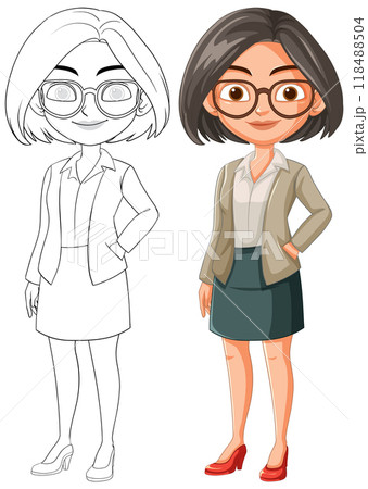 Professional Woman Vector Illustration Professional Woman Vector Illustration 118488504