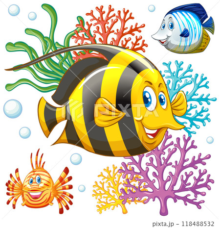 Colorful Underwater Fish Scene 118488532