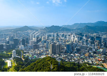 韓国ソウル 南山から眺める都市風景 韓国ソウル 南山から眺める都市風景 118488820