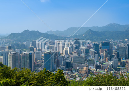 韓国ソウル 南山から眺める都市風景 韓国ソウル 南山から眺める都市風景 118488821