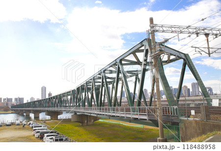 阪急電鉄千里線・淀川鉄橋／大阪府大阪市東淀川区柴島2丁目 118488958