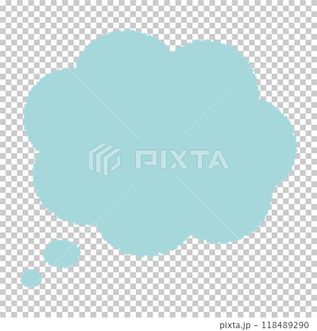 Light blue fluffy speech bubble 118489290