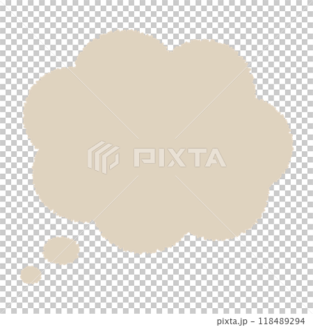 棕色蓬鬆的演講泡泡 118489294