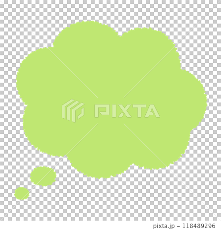 Green fluffy speech bubble Green fluffy speech bubble 118489296