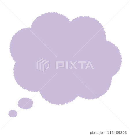 紫色のもくもくふきだし 118489298