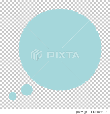 Light blue round speech bubble 118489302