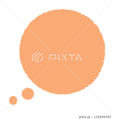 オレンジの丸いふきだし 118489305