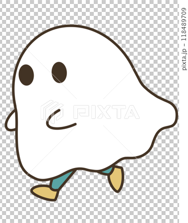 Children dressed as ghosts for Halloween 118489709